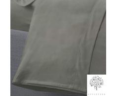Appletree Drap Plat Percale 180 Fils, Ardoise, King