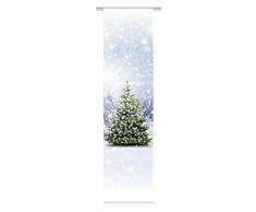 Home Fashion WEIHNACHTSBAUM Panneau Coulissant, Tissu, Vert, 245 x 60 x 0,1 cm