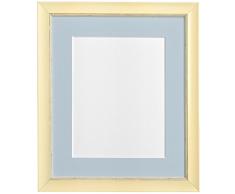 FRAMES BY POST Porte Photo Nordique A4pour Photo de 9 x 6-Pouces avec embase Bleu Gris Clair, CrÃ¨me Vieilli