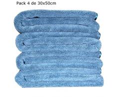 ForenTex Liso(2778) Multifonction Basic de Salle de Bain, lavabo, Main, Toucher Doux pour Le Visage, 100% Coton, Bleu, Lot de Serviettes 30 x 50 cm 4