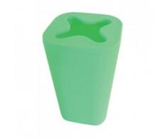 MSV 140689 Soft Touch Peau de Pêche Gobelet Porte Brosses à Dents PS/Revêtement Caoutchouc Vert 7,3 x 7,3 x 11,5 cm
