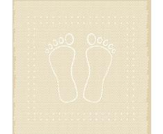 Kleine Wolke 4388226002 Tapis de Douche Foot 55x55 cm en Sable, PVC, 20x20x5 cm