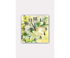 Bonamaison Horloge Murale en MDF, Multicolore, 30 x 30 cm
