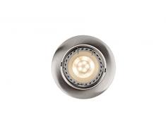Lucide FOCUS - Spot Encastrable - à 8,1 cm - LED Dim. - GU10 - 1x5W 3000K - Chrome Dépoli