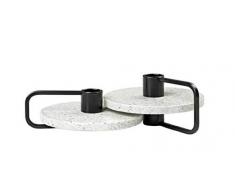 blomus 65756 Bougeoir Blanc H 6 cm, H 4 cm, P 14 cm, Ã 12,5 cm