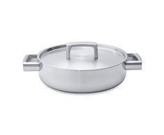 Berghoff Ron 5 Plis en Acier Inoxydable satiné recouvert de Shallow Cocotte, 24 cm