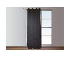 Soleil dOcre 033564 Snake Voilage Embossé à  Oeillets Polyester Anthracite 140x250 cm