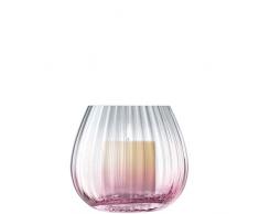 LSA International Lanterne de crÃ©puscule, Verre, Rose/Gris, H13cm