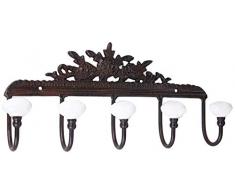 Better & Best Cintre à 5 Branches 3 Fleurs, Noir, Dimensions 24,5 x 5 x 13 cm, matériau : métal, Taille Unique