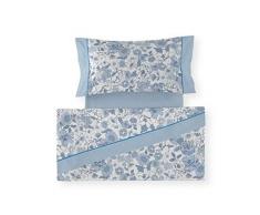 ESTELA ES-TelaÂ âÂ Set de draps imprimÃ©es Erica Couleur Bleu (4Â piÃ¨ces)Â âÂ Lit de 150Â cmÂ âÂ 50% coton/50% PolyesterÂ âÂ 144Â Fils