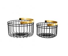 pt, Living PT2991 Paniers Ã Linge, Le Fer, Noir, D 25 cm