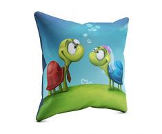 Picanova Coussin dÃ©coratif, Satin, Multicolore, 40 x 40 cm