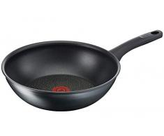Tefal G12419 Titanium Fusion Poêle à wok avec revêtement anti-adhésif et revêtement thermique Hard Fusion pour tous feux dont induction Noir 28 cm