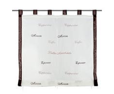 Home fashion 79047â540 marron h : 140 x 100 cm store bateau en voilage brodé