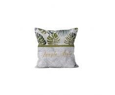 Soleil docre Nouméa Coussin, Coton, Gris, 40 x 40 cm