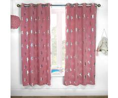 Dreamscene-FenÃªtres-Draperies, Rideaux occultants 100% Polyester, Rose, 66 x 72