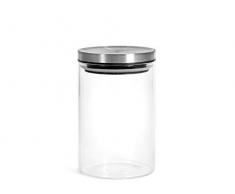 H & H 739712 Bocal en borosilicate, bouchon inox, 0,9 l