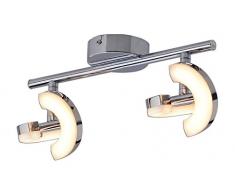 naev5Â 1220442Â A + + to a, Plafonnier LED affi MÃ©tal, chromÃ©, 30Â x 9,4Â x 11,5Â cm