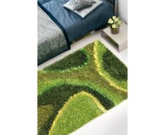 Un Amour de Tapis 13737 Delphi Tapis Shaggy à Poil Long Polyester Vert 140 x 200 cm