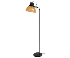 Tosel 95057 Lampadaire Plexi Acier 60 W E27 Noir/Ambre