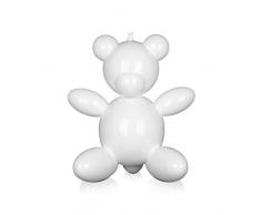 World Art Petit ours ballon Sculpture En RÃ©sine, Multicolore, 25x20x15 Cm