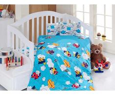 Bahar Class Home Collection Parure de lit pour Enfant, Multicolore, 100 x 160 cm, 4 pièces
