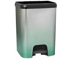 GREAT PLASTIC Poubelle en Plastique métallisé Petit Format
