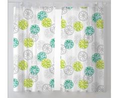 Martina Home Lemon Pack de Rideaux Voilage pour Cuisine, Tissu, Jaune, 29Â x 2Â x 38Â cm, Lot de 2