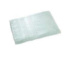 iDesign Serviette de Bain, Grand Drap de Bain en Coton avec Un Joli dÃ©tail tissÃ© pour la Douche, Serviette de Toilette Douce pour Baignoire, Douche ou Sauna, Bleu Clair