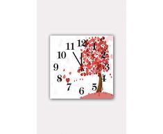 Bonamaison Horloge Murale en MDF, Multicolore, 30 x 30 cm