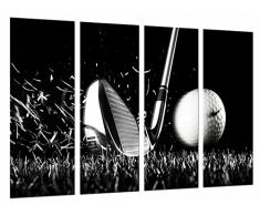 Tableau Moderne Photographique, Impression sur bois, Blow Golf Stick, Ball, Acier, 131 x 62 cm, ref. 26720