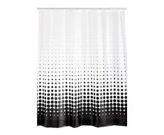 RIDDER Blacky Rideau de Douche, 100% PEVA, Semitransparent-Schwarz, ca. 120x200 cm