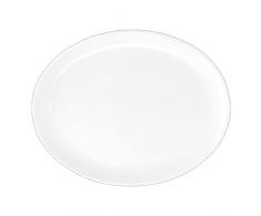 ASA 1986013Â de Table Plat Ovale en CÃ©ramique, Blanc, 30Â x 24Â x 8Â cm