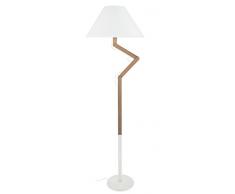 Tosel 51186 Lampadaire 1 Lumière Bois, E27, 40 W, Noir, 40 x 170 cm