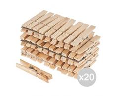 Glooke Selected Set 20 Ressorts Pince Bois x 24 cm 9 Lessive Machine à Laver et Linge, Multicolore, Unique