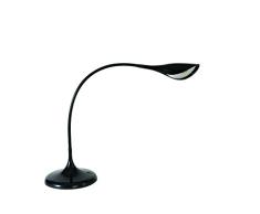 ALBA LEDARUM N Lampe de Bureau LED, Acier/Plastique ABS, Noir, 18 x 18 x 49 cm