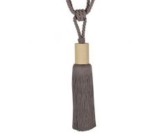 STEPHANOISE Embrasse Bois, Gris Moyen, 30 (h Pompon) x 77 cm (envergure)