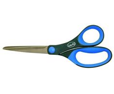 Locau 166.321 Ciseaux 21-Bi-MatiÃ¨re-21 cm, Bi-MatiÃ¨re/INOX, Bleu, 24,5x9x1,5 cm