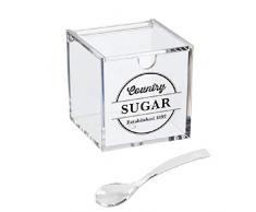 DCASA Sucrier Acrylique avec CuillÃ¨re HOME Mixte Adulte, SynthÃ©tique