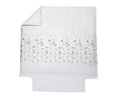 Blanc des Vosges Housse de Couette Ancolie Perle 200 x 200 cm - Satin 100% Coton