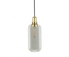 Normann Copenhagen Amp Suspension Verre Gris/Laiton 26 x 11,2 cm