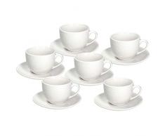 Tognana GF085020000 Set de 6 tasses The avec assiette cc210 Golf, porcelaine