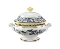 Villeroy & Boch Audun Ferme Plat creux, 2 l, Porcelaine Premium, Blanc/Gris