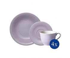 like. by Villeroy & Boch - Colour Loop Blue service à café 12 pièces, ensemble de vaisselle en porcelaine premium pour 4 personnes, bleu, adapté au lave-vaisselle