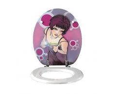 Outlook Design Kingsize Abattant WC Universel, MDF, Blanc