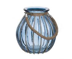 Dcasa Candel Oval Poignée Corde Bougeoirs Techo-Chandeliers et Bougeoirs Décoration de Maison Unisexe Adulte, Bleu (Bleu), Unique