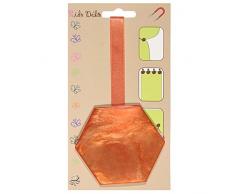 STEPHANOISE Magnet RÃ©sine Hexagone, Orange, Taille 8 x7 cm