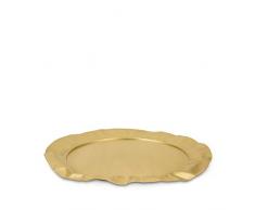 Alessi 90039 Br Foix Plateau Rond en laiton avec DÃ©coration en Relief, Ã 44 Cm