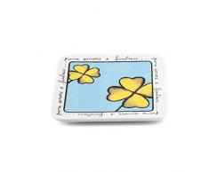 Egan paf25q/C Dessous de Plat, Porcelaine, Bleu Ciel