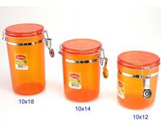 Home Frosty Bocal, 10Â x 12Â cm, Plastique, Orange/Acier
